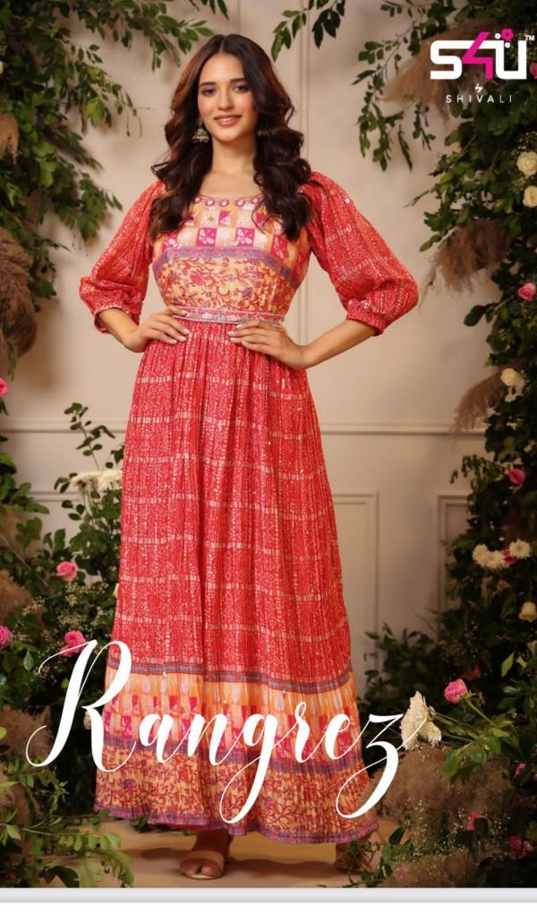 S4u Rangrez 2 Designer Party Wear Designer Long Kurti Collection